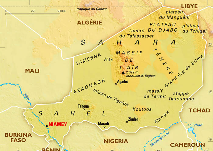 carte-physique-du-niger-
